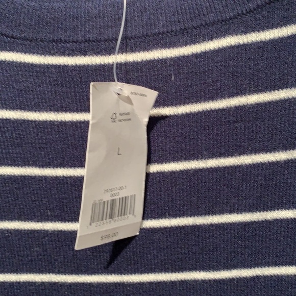 Banana Republic Merino Wool Striped Bell Sleeve Sweater L - Picture 8 of 10